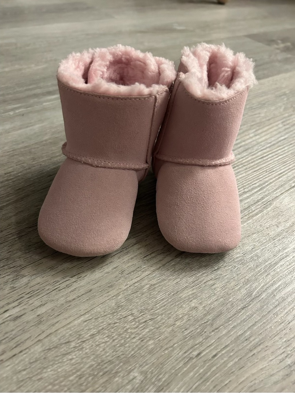 UGG Baby Pink Faux-Shearling Booties